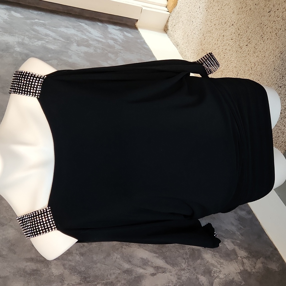 Betsy Adam Navy Blue Cold Shoulder Dress Sz 10